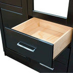 Palace Imports 100% Solid Wood Cosmo 3-Door Wardrobe Armoire with Solid Wood or Mirrored Doors