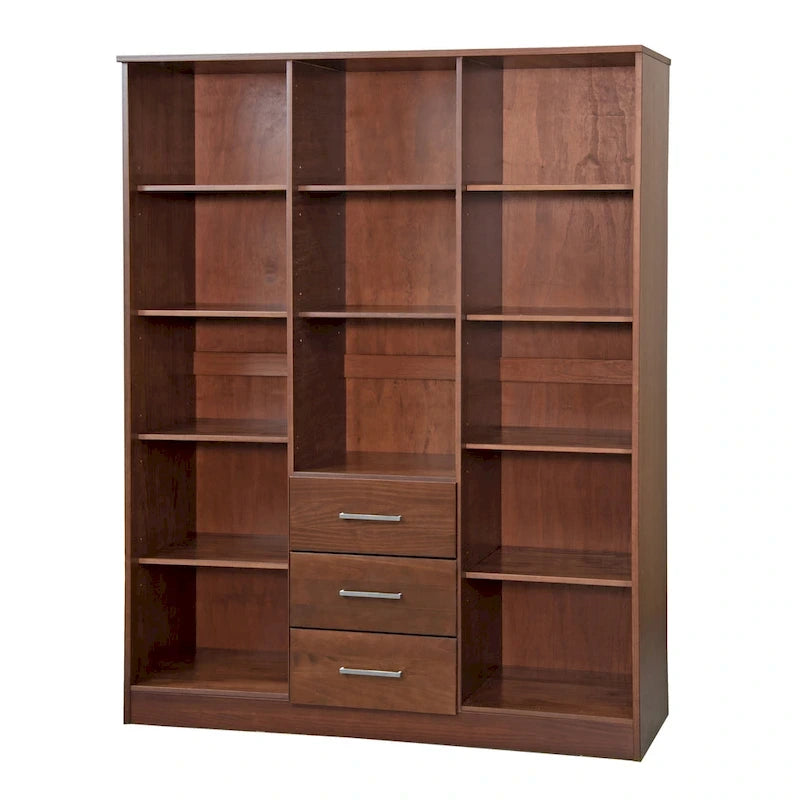 Palace Imports 100% Solid Wood Cosmo 3-Door Wardrobe Armoire with Solid Wood or Mirrored Doors
