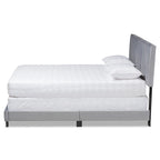 Silver Orchid Sten Glam and Luxe Upholstered Panel Bed with Headboard
