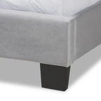 Silver Orchid Sten Glam and Luxe Upholstered Panel Bed with Headboard
