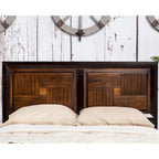 Furniture of America Wigh Rustic Walnut Solid Wood Panel Bed