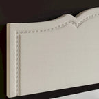CraftPorch Elegant Linen Nailhead Upholstered Platform Bed