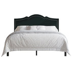 CraftPorch Elegant Linen Nailhead Upholstered Platform Bed