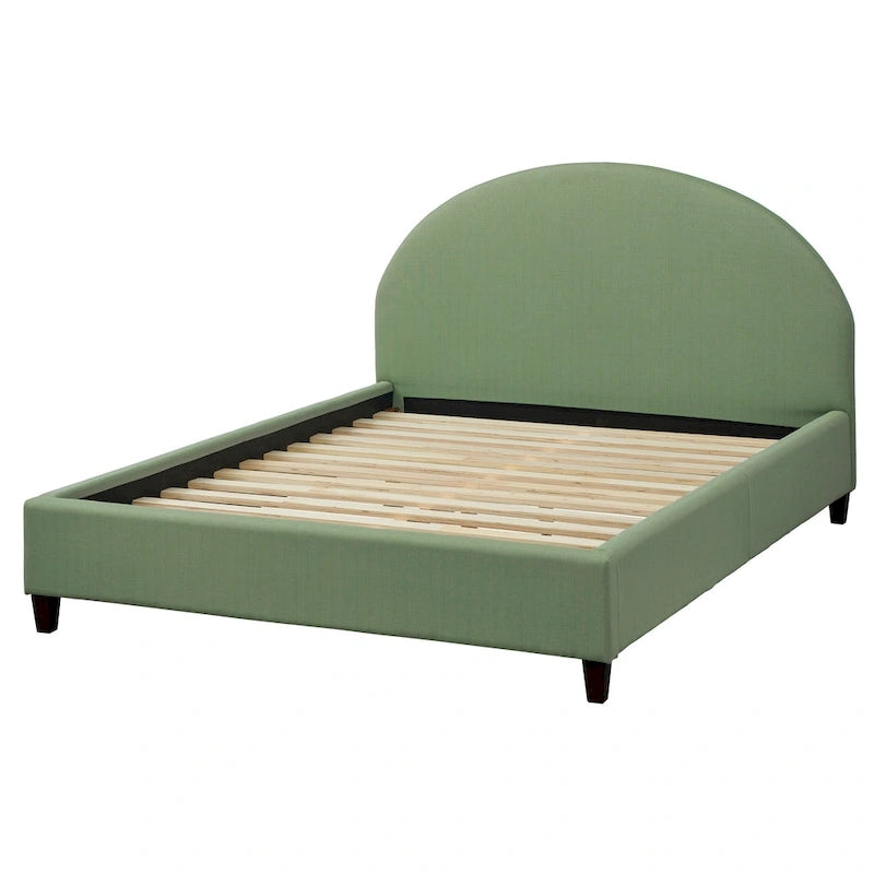 angelo:HOME Ava Mid-Century Upholstered Queen Platfom Bed
