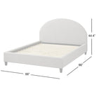 angelo:HOME Ava Mid-Century Upholstered Queen Platfom Bed