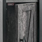 Wood Tall Bathroom Linen Cabinet Small Bathroom Storage Corner Floor Cabinet with Doors and Shelves Toilet Paper Holder