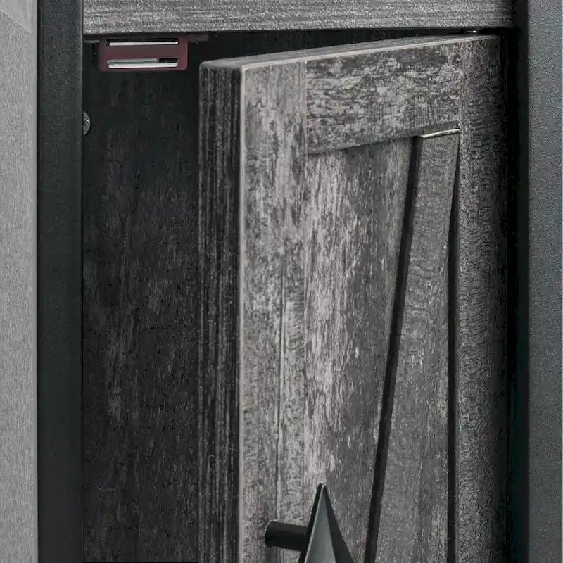 Wood Tall Bathroom Linen Cabinet Small Bathroom Storage Corner Floor Cabinet with Doors and Shelves Toilet Paper Holder