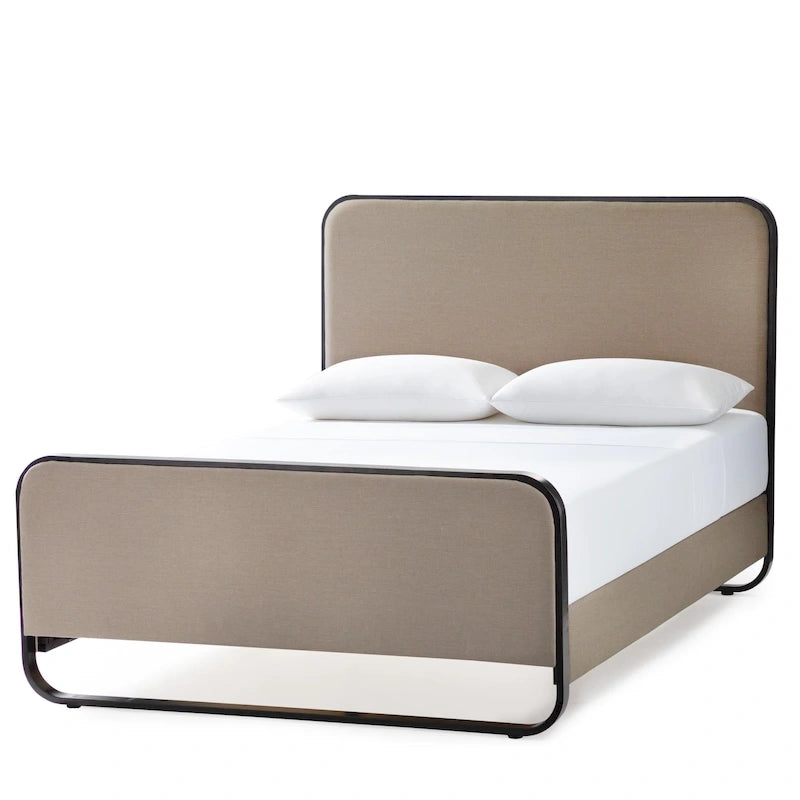 New Heights Godfrey Metal and Upholstered Bed