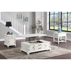 Steve Silver Castana Modern Farmhouse Soft White Lift-top Coffee Table