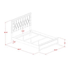 East West Furniture Pandora Wooden queen bedroom set with a queen bed frames White Finish(Pieces Option)