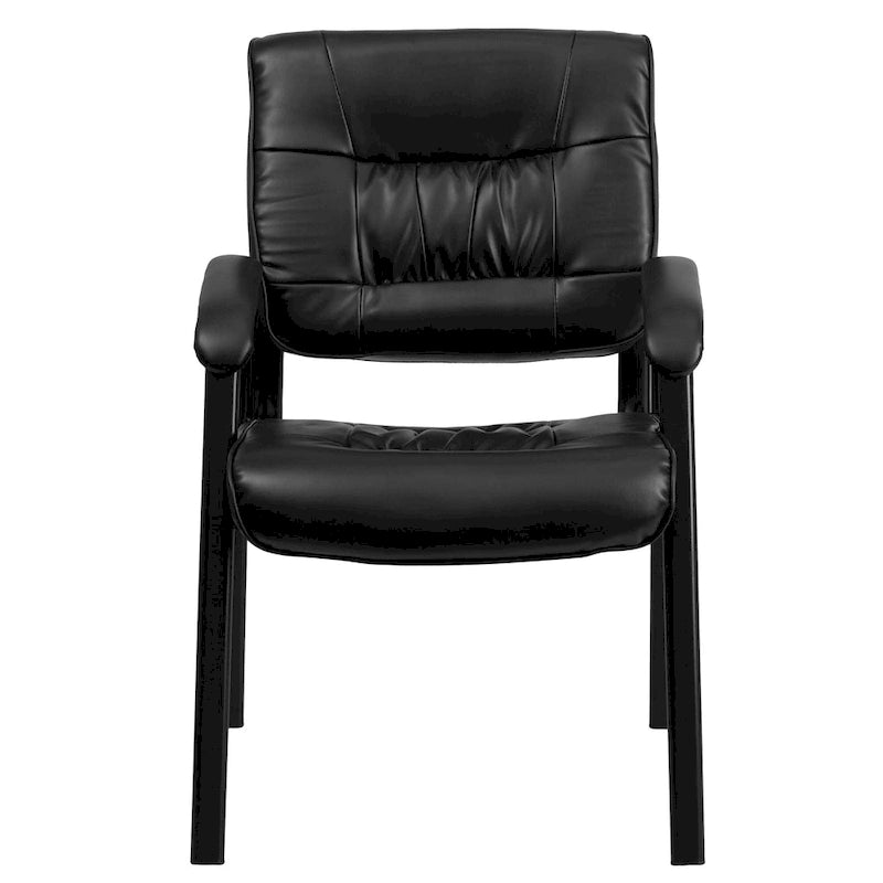 Upholstered Tufted Executive Reception Chair with Padded Arms - 23.25W x 26D x 36H