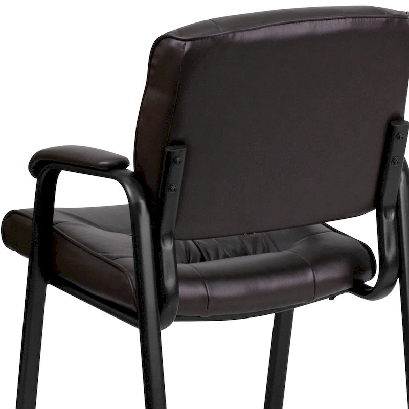 Upholstered Tufted Executive Reception Chair with Padded Arms - 23.25W x 26D x 36H