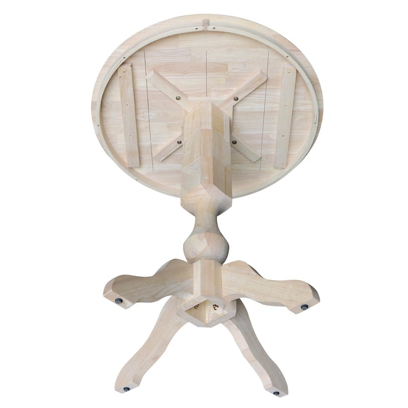36 Round Top Pedestal Dining Table - Unfinished