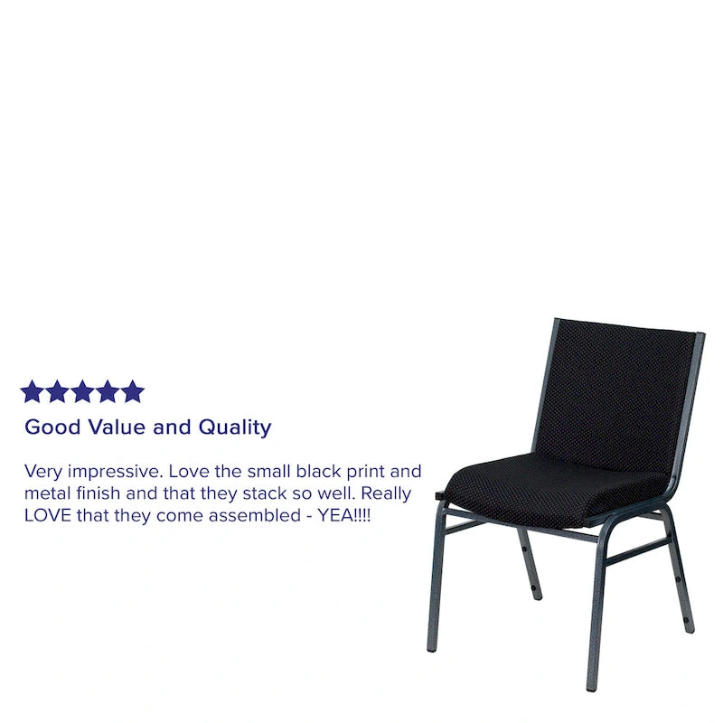4 Pack Heavy Duty Stack Chair - 21D x 19.75W x 31.25H