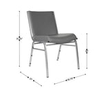 4 Pack Heavy Duty Stack Chair - 21D x 19.75W x 31.25H