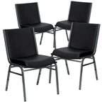 4 Pack Heavy Duty Stack Chair - 21D x 19.75W x 31.25H