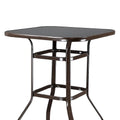 31.5W x 40H Patio Wrought Iron Glass High Bar Table