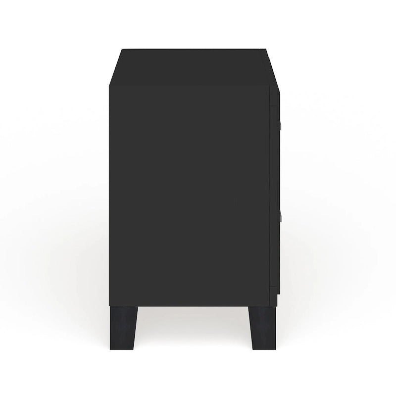 Kema Contemporary Espresso Solid Wood 2-Drawer Nightstand by Furniture of America