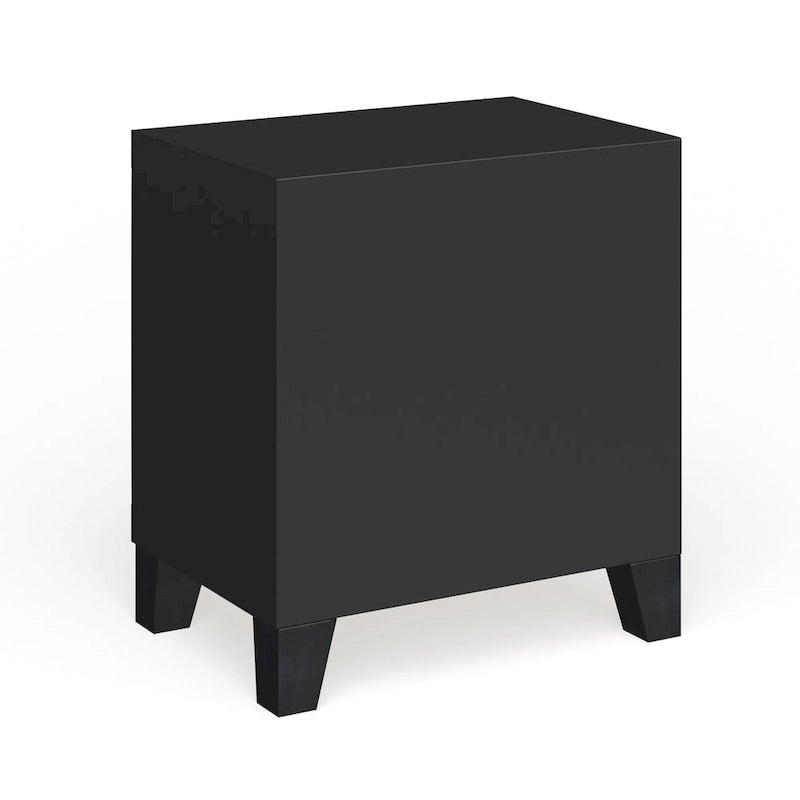 Kema Contemporary Espresso Solid Wood 2-Drawer Nightstand by Furniture of America