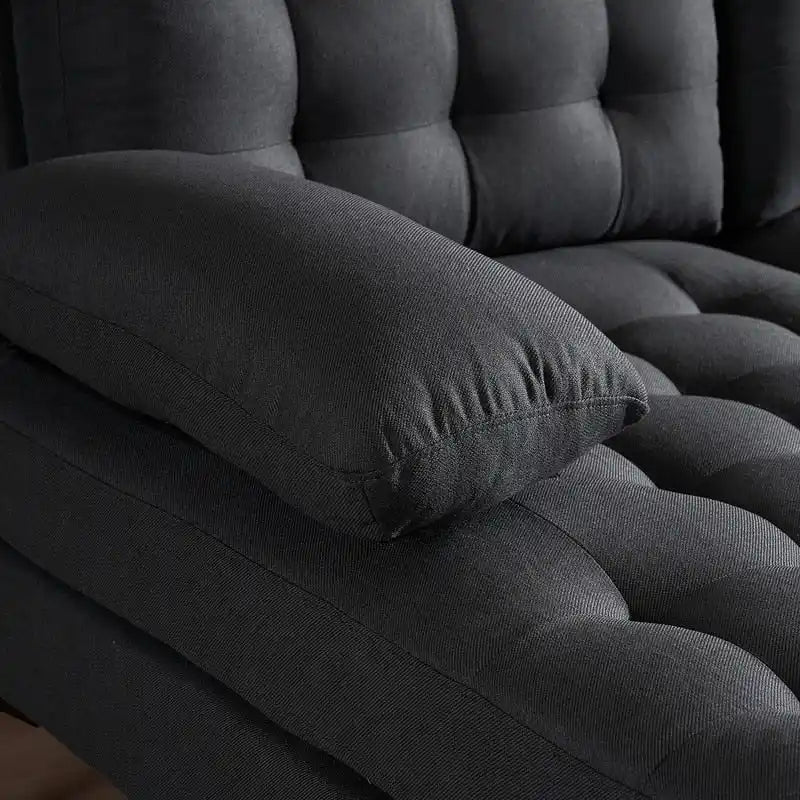 U-shaped Soft-Covered Armrest Backrest Seat Sectional Sofa Beige