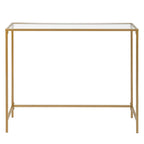 Modern Gold Frame 39.4 Entryway Console Table Glass Top