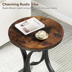 White Gold Side Table Round End Table Modern Small Coffee Table Accent C Table