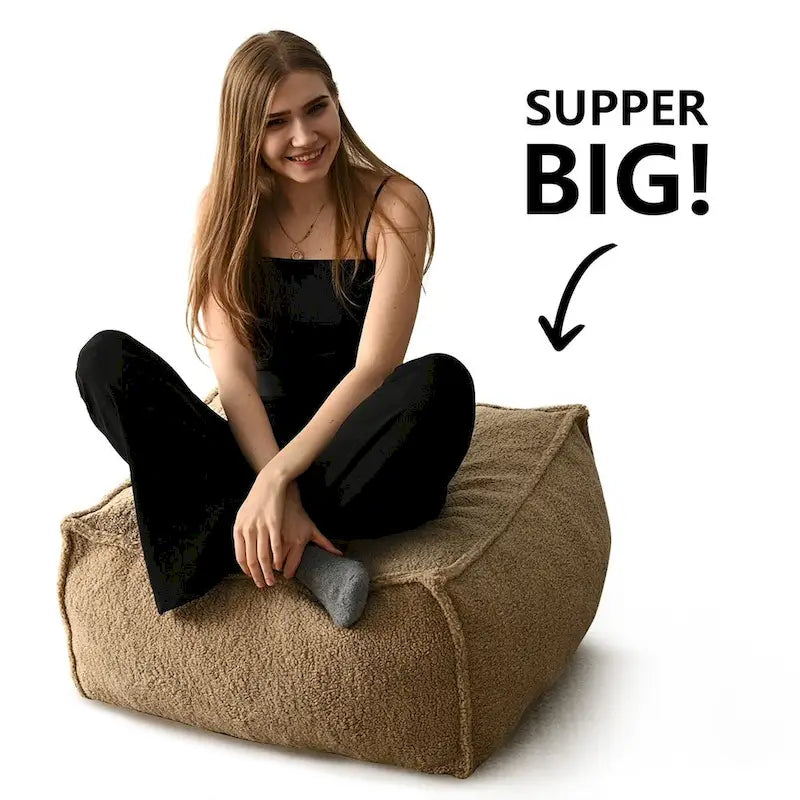 28x 28 Bean Bag Chair Couch Ottoman Pouf for Living Room