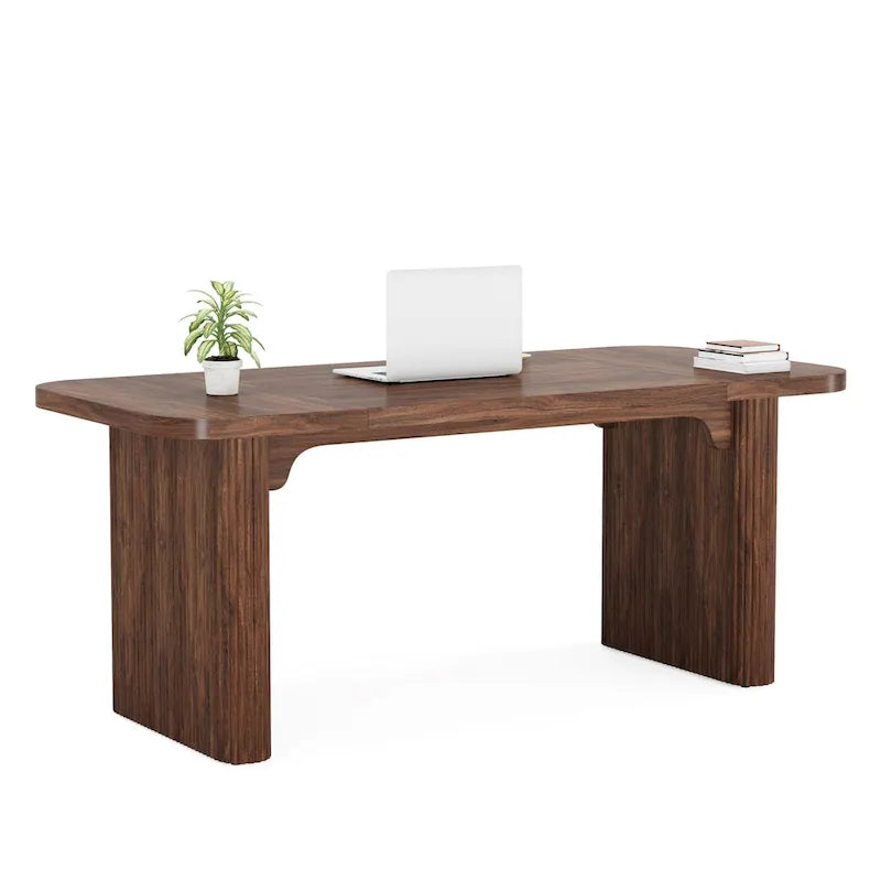Modern 63 Executive Computer Desk for Home Office, Simple Rectangular Writing Table for Study Room Bedroom