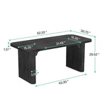 Modern 63 Executive Computer Desk for Home Office, Simple Rectangular Writing Table for Study Room Bedroom