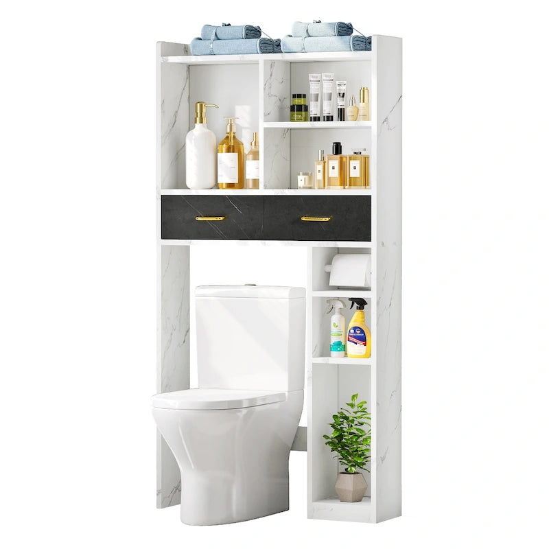 Moasis Over The Toilet Cabinet for Bathroom Storage with Drawers and Shelves