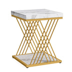 Square End Table,Mid-century Modern Bed Side Tables, Accent Table Living Room