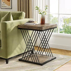 Square End Table,Mid-century Modern Bed Side Tables, Accent Table Living Room
