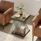 Square End Table,Mid-century Modern Bed Side Tables, Accent Table Living Room