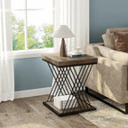 Square End Table,Mid-century Modern Bed Side Tables, Accent Table Living Room