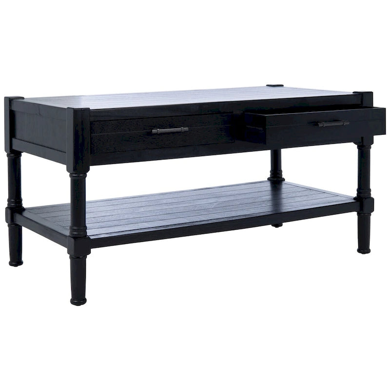 SAFAVIEH Alene 2-Drawer Bottom Shelf Coffee Table - 37.8 W x 19 L x 19 H - 38Wx19Dx19H