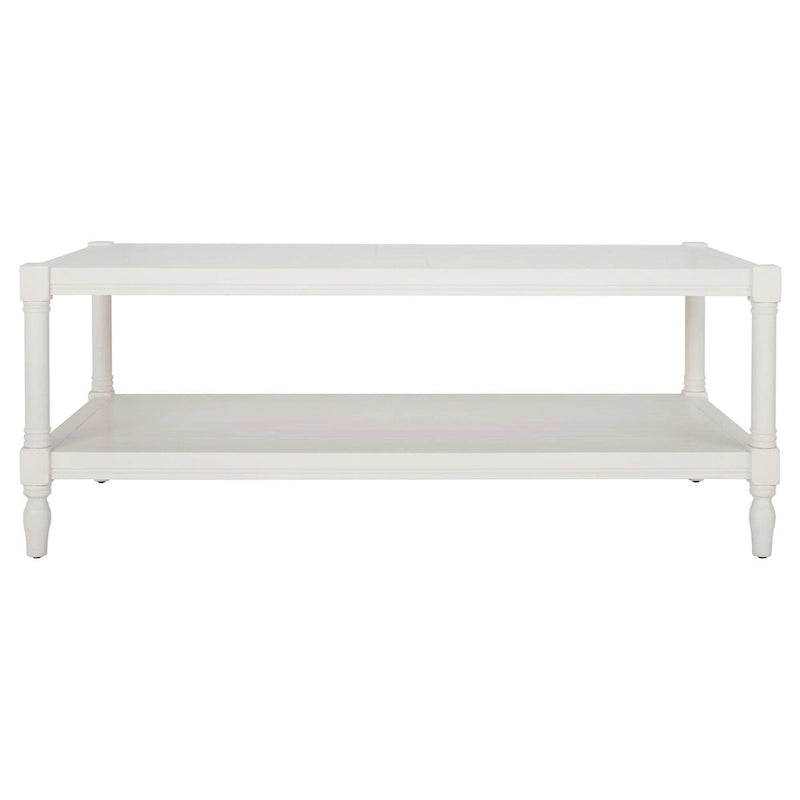 SAFAVIEH Eudora White Coffee Table - 47.2 x 23.6 x 18.9 - 47Wx24Dx19H