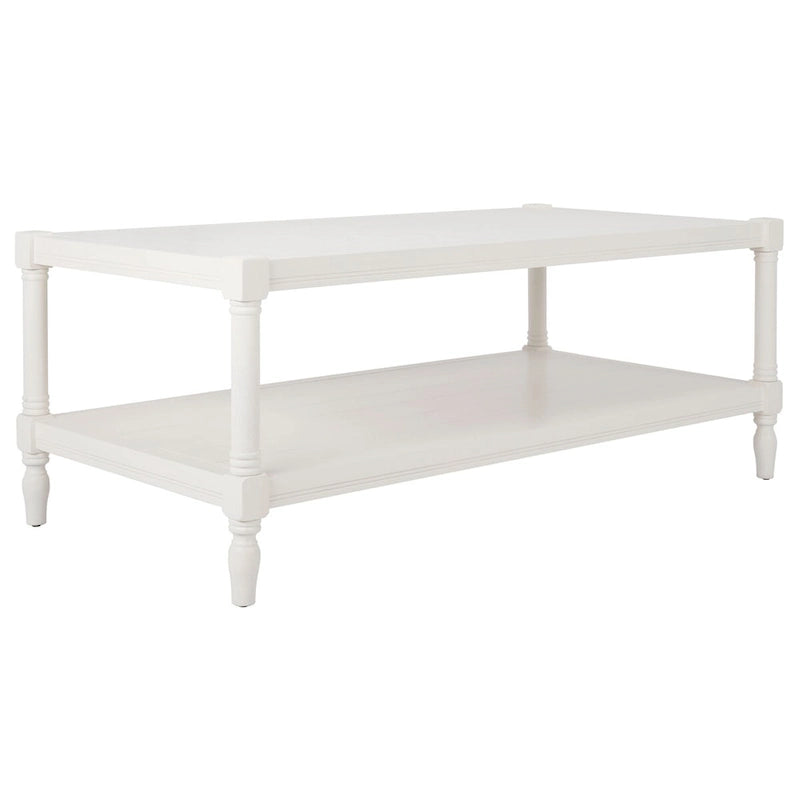 SAFAVIEH Eudora White Coffee Table - 47.2 x 23.6 x 18.9 - 47Wx24Dx19H