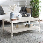 SAFAVIEH Eudora White Coffee Table - 47.2 x 23.6 x 18.9 - 47Wx24Dx19H