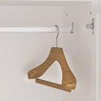 47.2W Armoire with Three Doors ,Two Clothes Rod ,Golden Floral Handle