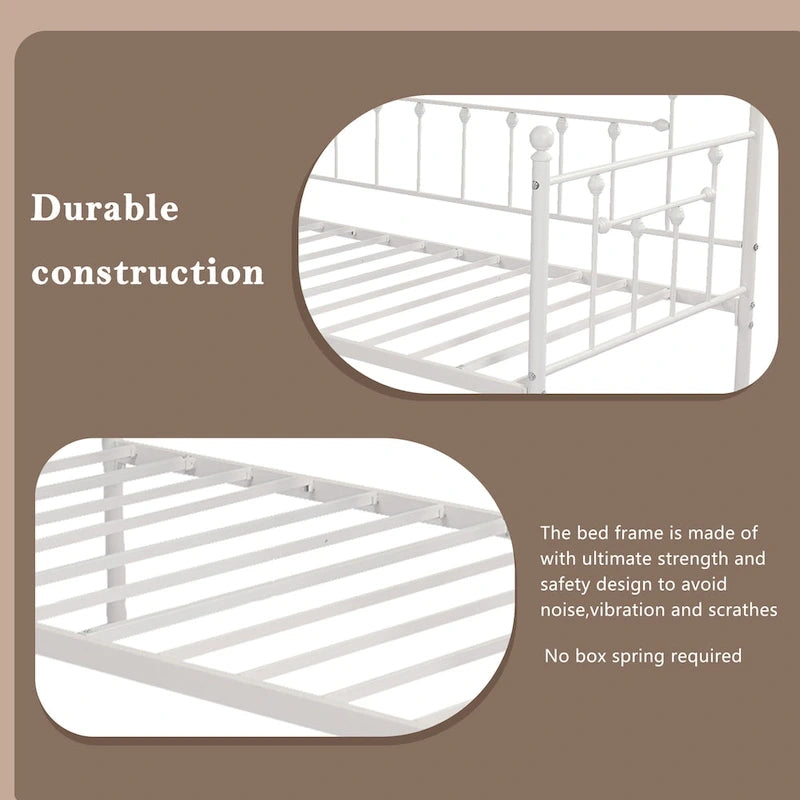 alazyhome Metal Daybed Frame Heavy Duty Sofa Bed Frame