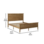 Solid Wood Platform Bed Frame with Headboard and Footboard