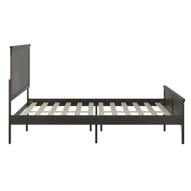 Solid Wood Platform Bed Frame with Headboard and Footboard