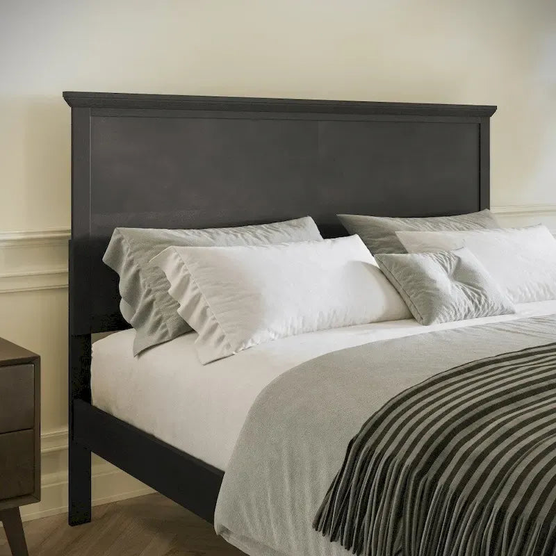 Solid Wood Platform Bed Frame with Headboard and Footboard