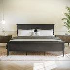 Solid Wood Platform Bed Frame with Headboard and Footboard