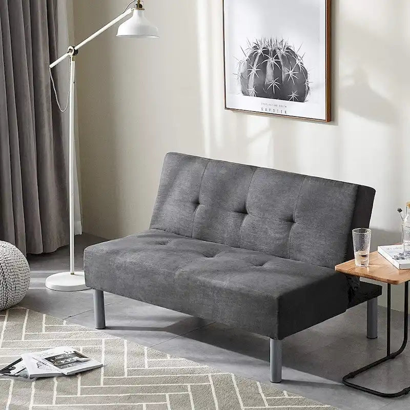College Mini-Futon - Steel Gray by DormCo