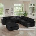 Commix Down Filled Corner Sectional Sofa 5-seats Couch with Ottoman