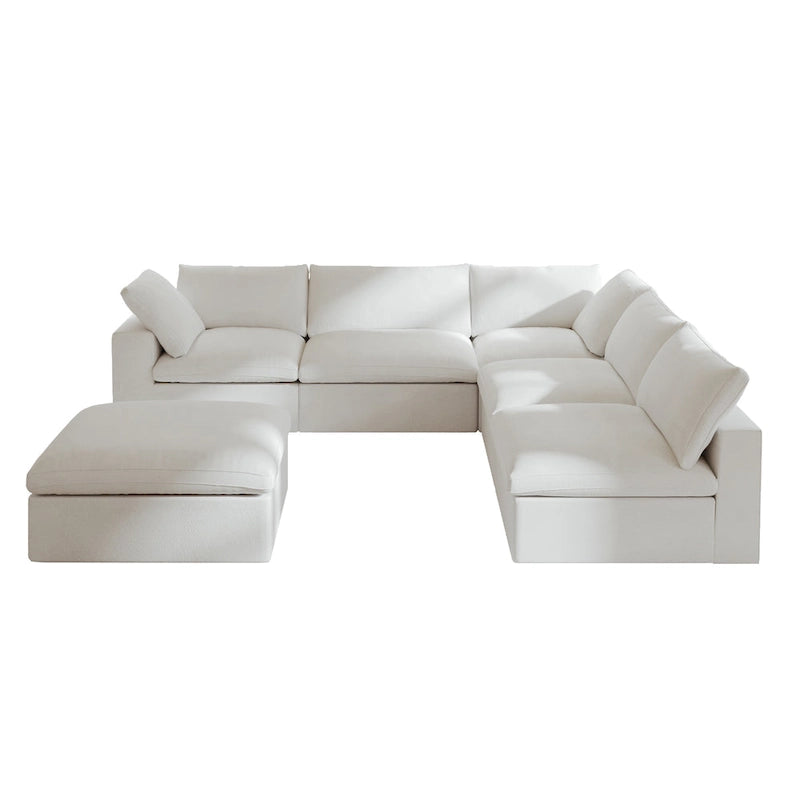 Commix Down Filled Corner Sectional Sofa 5-seats Couch with Ottoman