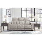 Signature Design by Ashley Boyington Gray Power Reclining Sofa - 86 W x 38.5 D x 44.5 H