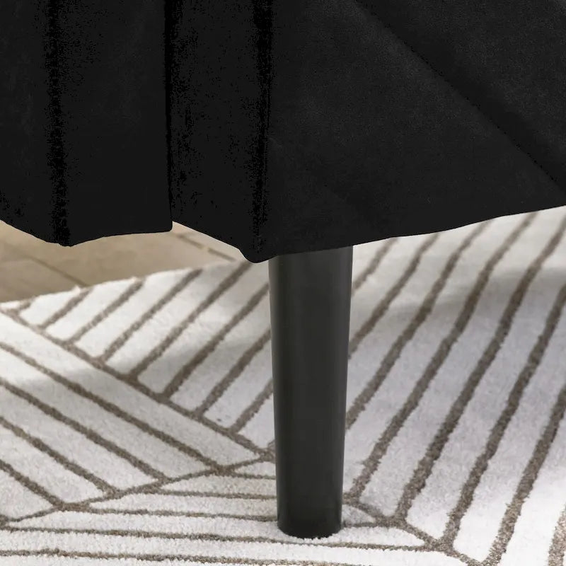 87 Velvet Convertible Folding Sofa Bed with Adjustable Armrests