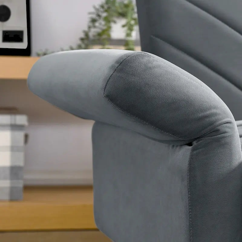 87 Velvet Convertible Folding Sofa Bed with Adjustable Armrests